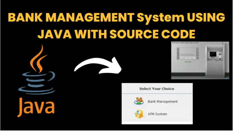 Bank management system using java